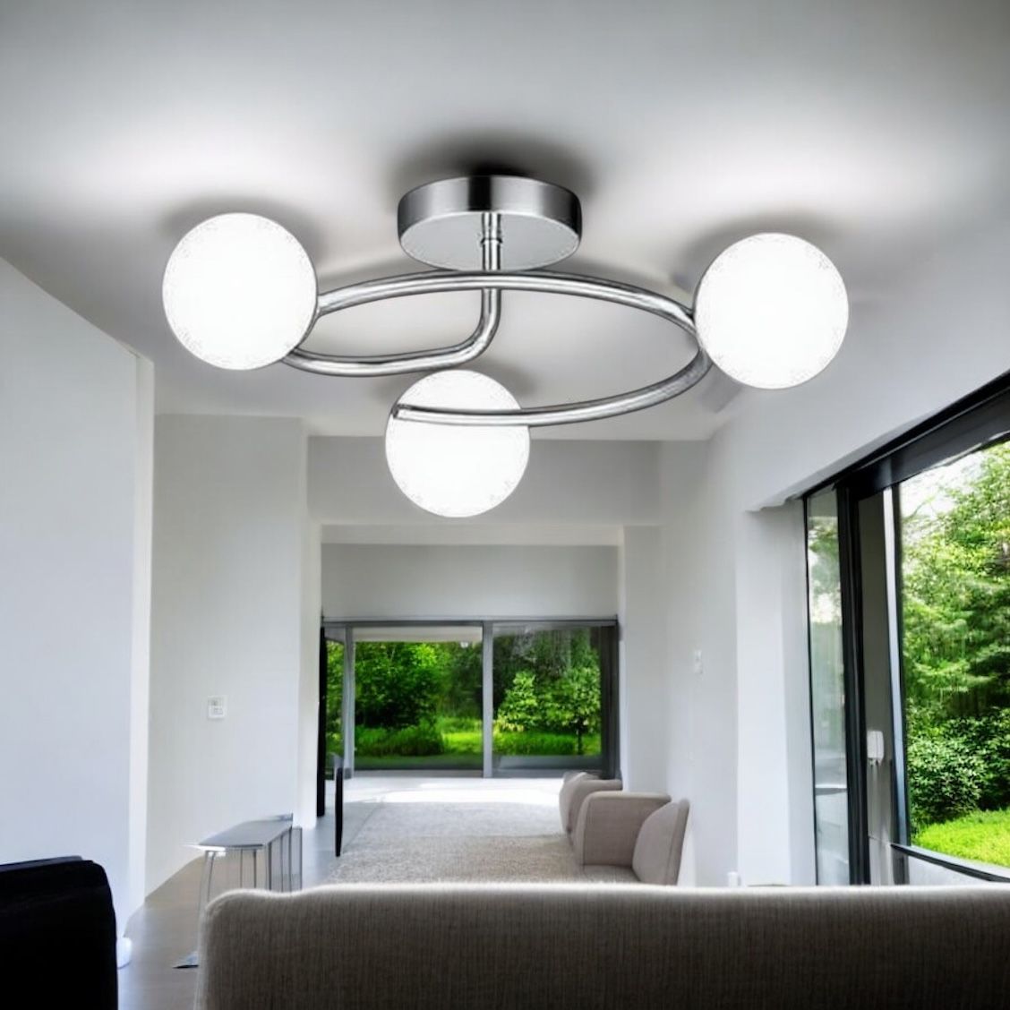 Lustra Abajur 3xE27 Chrome Elegance