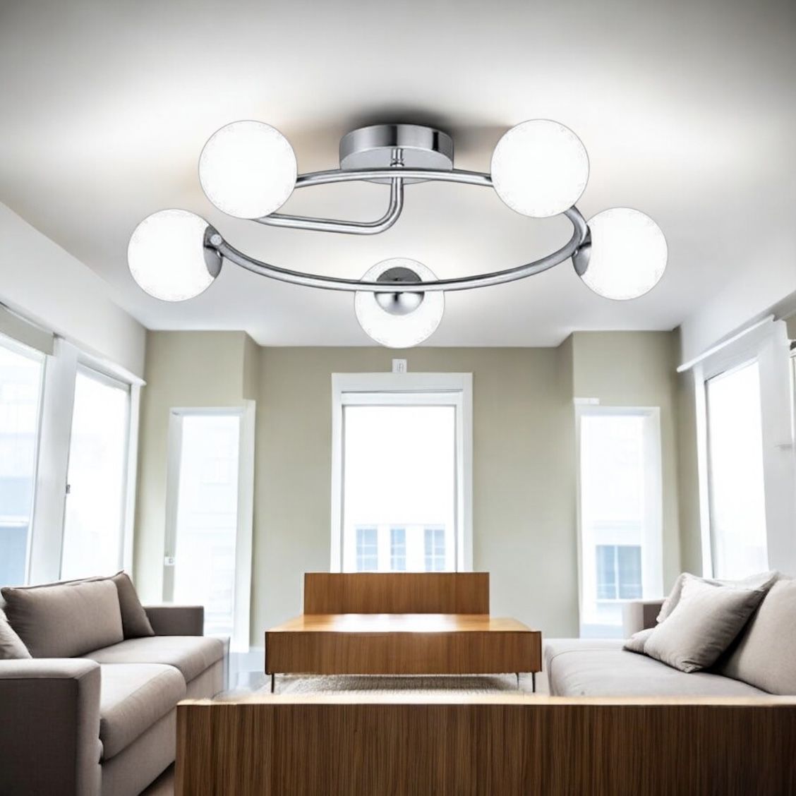 Lustra Abajur 5xE27 Chrome Elegance