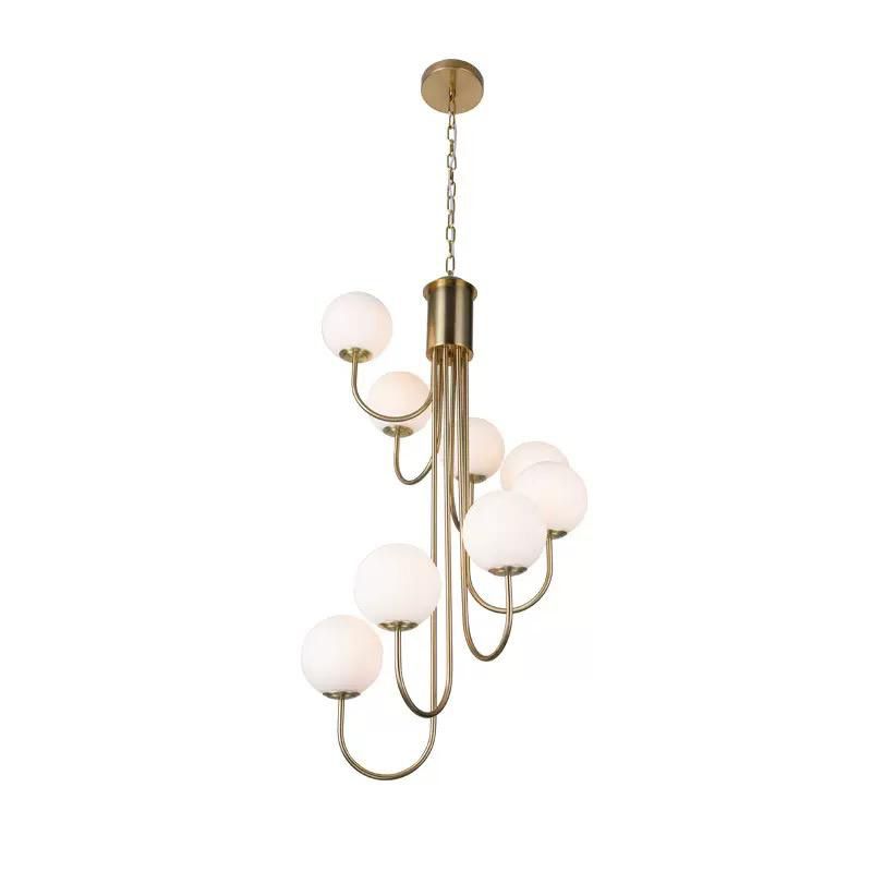 Lustra Suspendata FUBRI Gold Abajur Mat