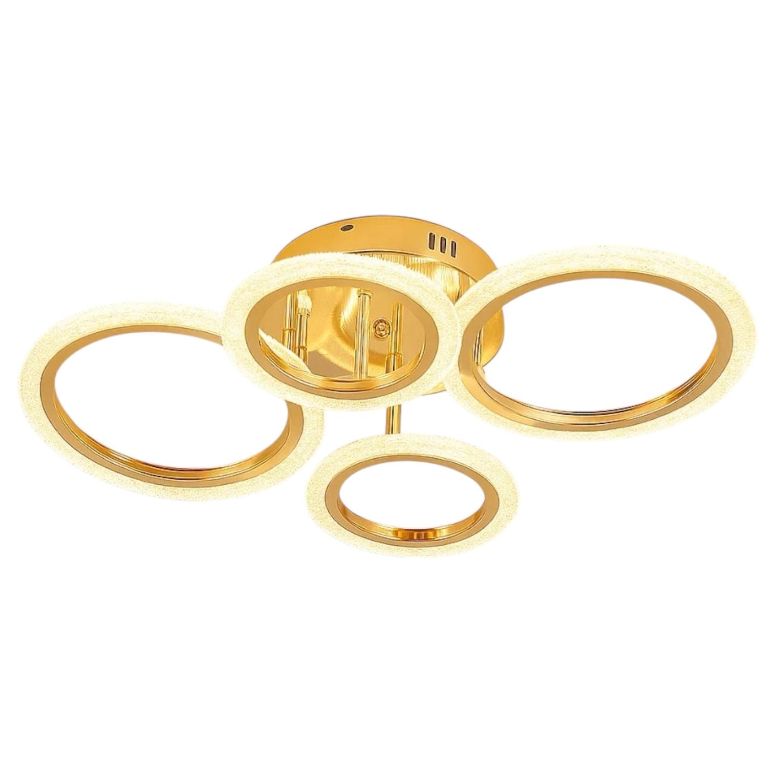 Lustra LED Mini Brevia Gold 2+2 Circle Echivalent 400W Telecomanda