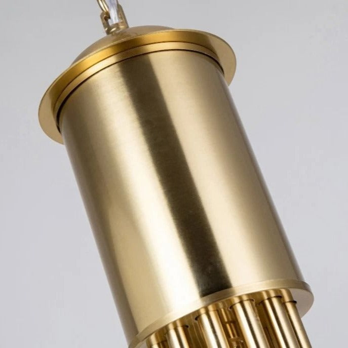 Lustra Suspendata FUBRI Gold Abajur Mat