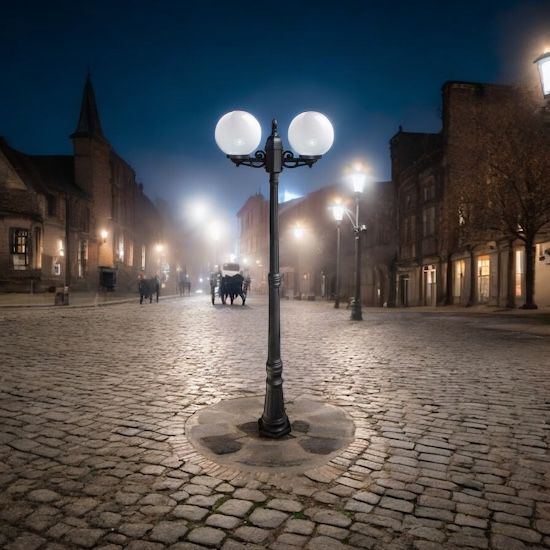 Stalp De Gradina VELKI Negru 2 Brate 40W 220CM