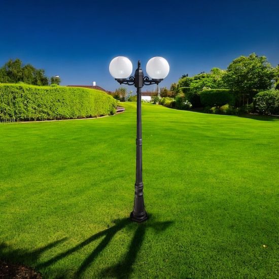 Stalp De Gradina VELKI Negru 2 Brate 40W 220CM