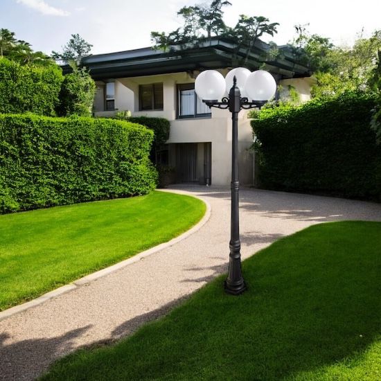 Stalp De Gradina VELKI Negru 3 Brate 40W 220CM