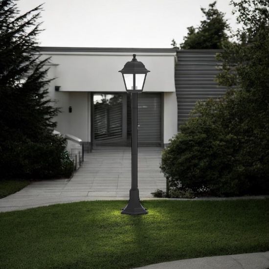 Stalp De Gradina KROLIN Tip Felinar Negru 1xE27 120CM