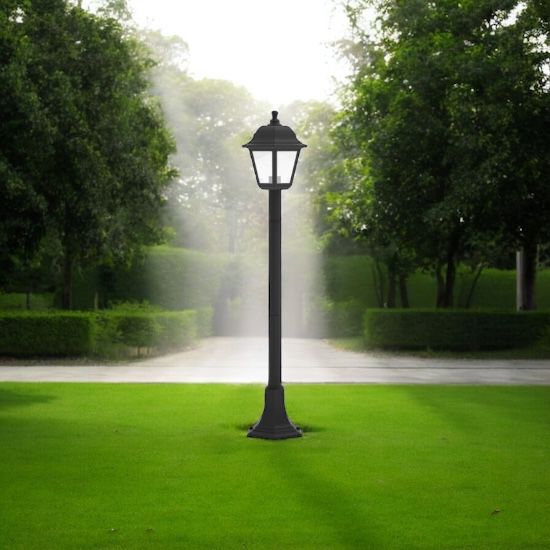 Stalp De Gradina KROLIN Tip Felinar Negru 1xE27 120CM