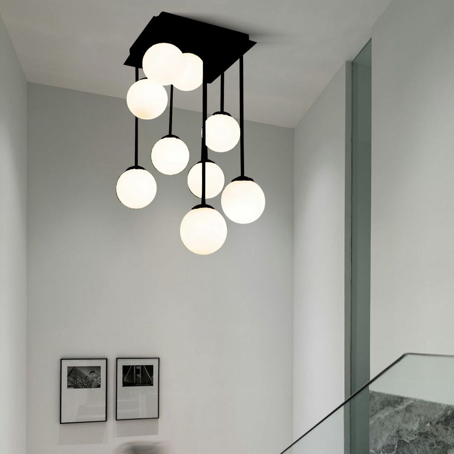 Lustra Abajur Mat Maxi Serelys BLACK 9XG9