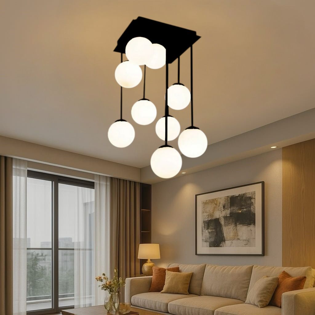 Lustra Abajur Mat Maxi Serelys BLACK 9XG9