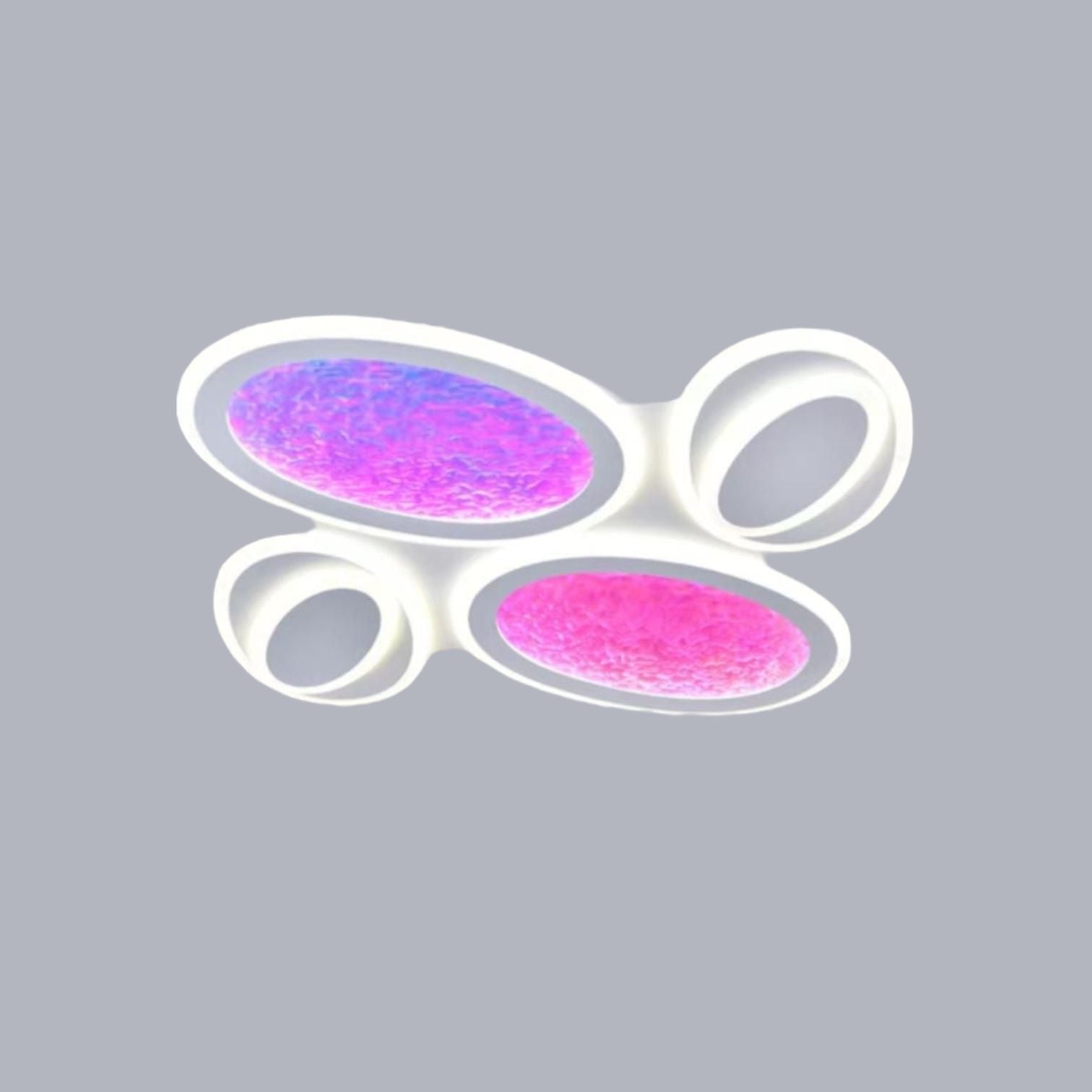 Lustra LED RGB SIERA 4 Ovals 3 Functii Echivalent 600W Telecomanda