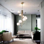 Lustra Suspendata FUBRI Gold Abajur Mat