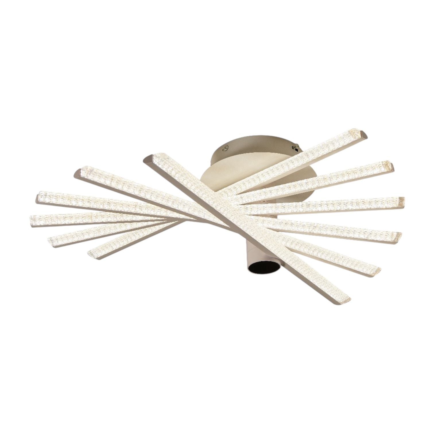 Lustra LED 6 LINES Design Rotund Alba Echivalent 600W Telecomanda