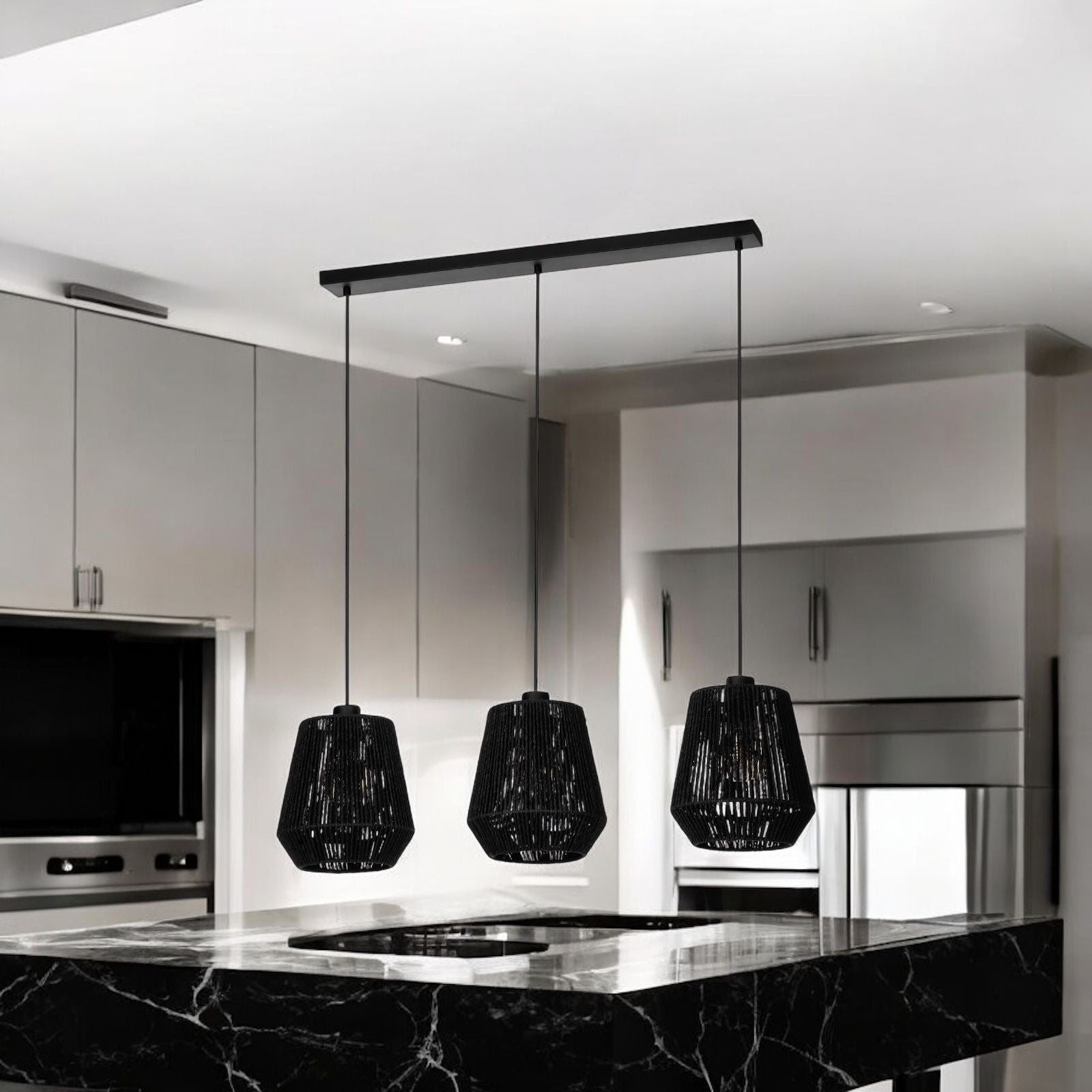 Lustra Suspendata PERSLEY Black 110CM