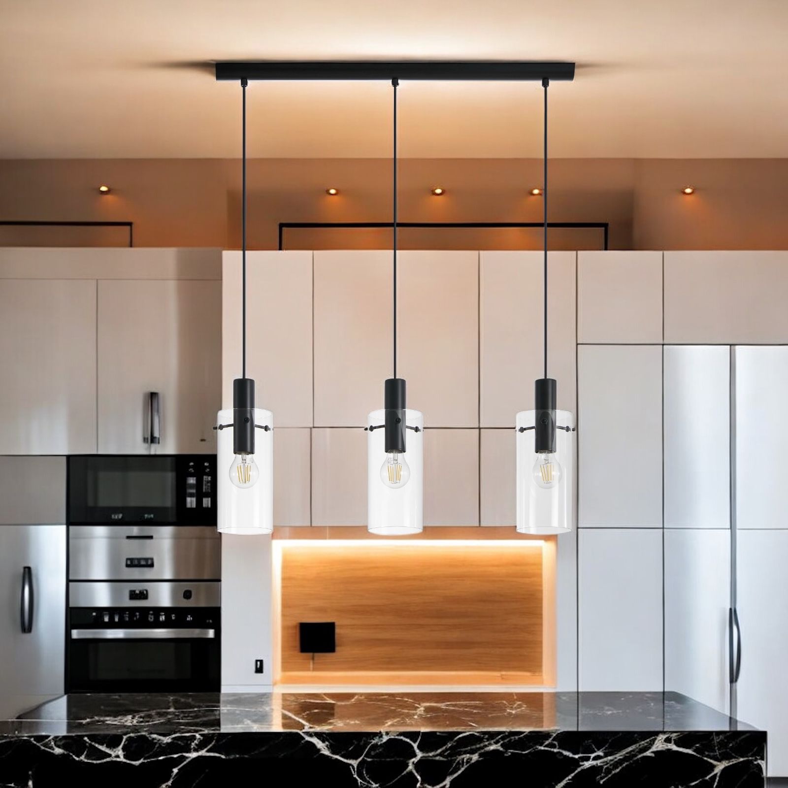 Lustra Suspendata MONTEFINO Black 110CM