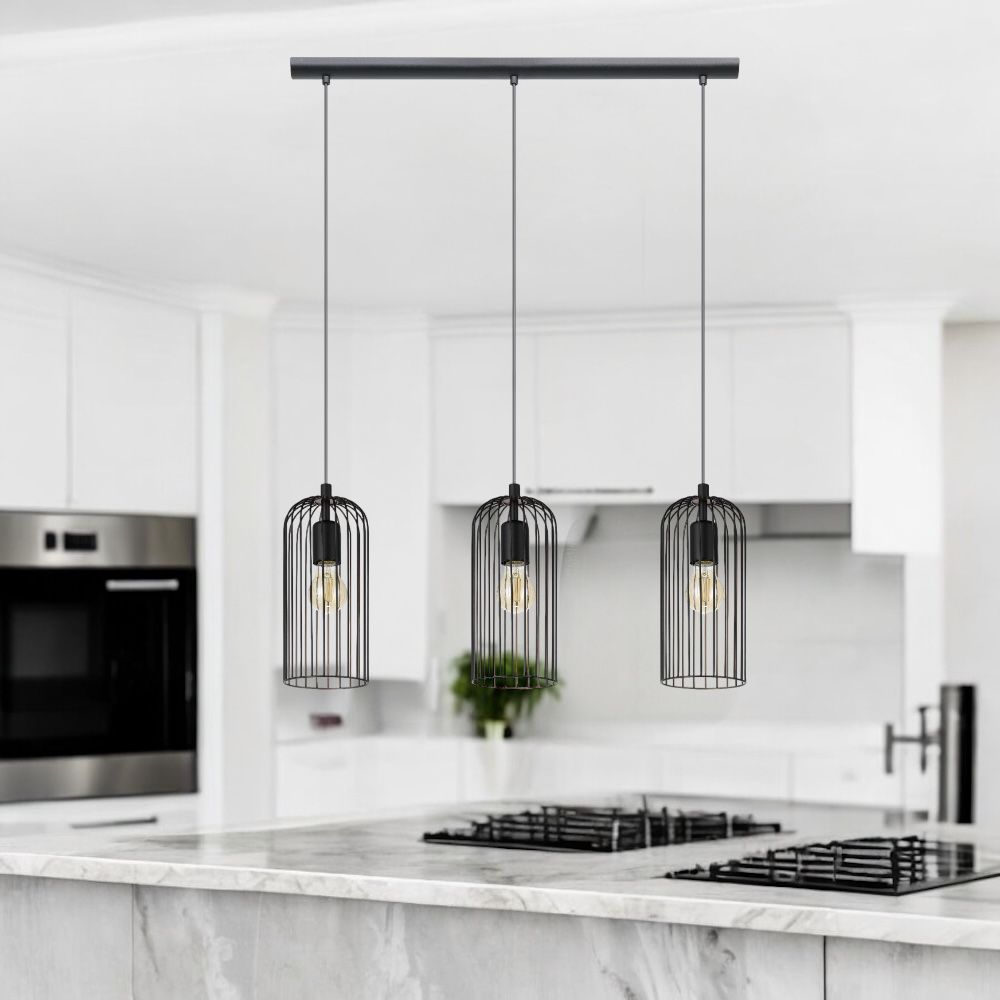 Lustra Suspendata ROCCAMENA Black 110CM