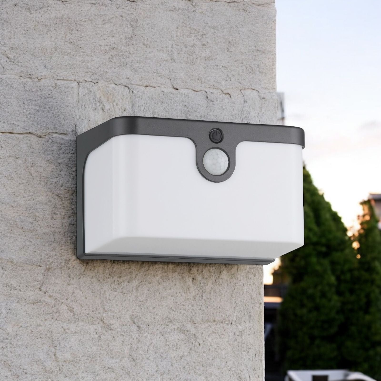 Aplica LED Exterior CROARA Gri Antracit cu Senzor 15CM