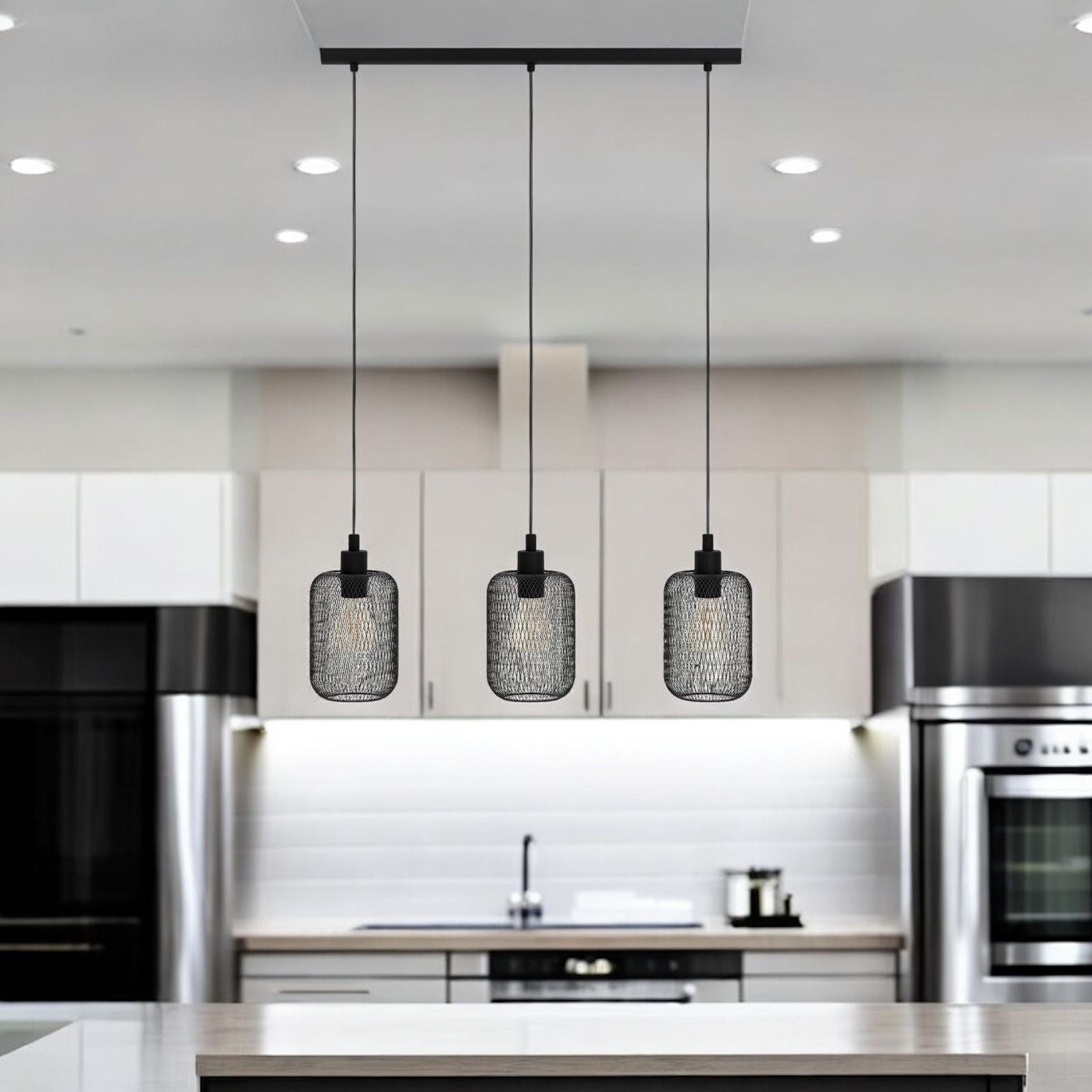 Lustra Suspendata WRINGTON Black 110CM