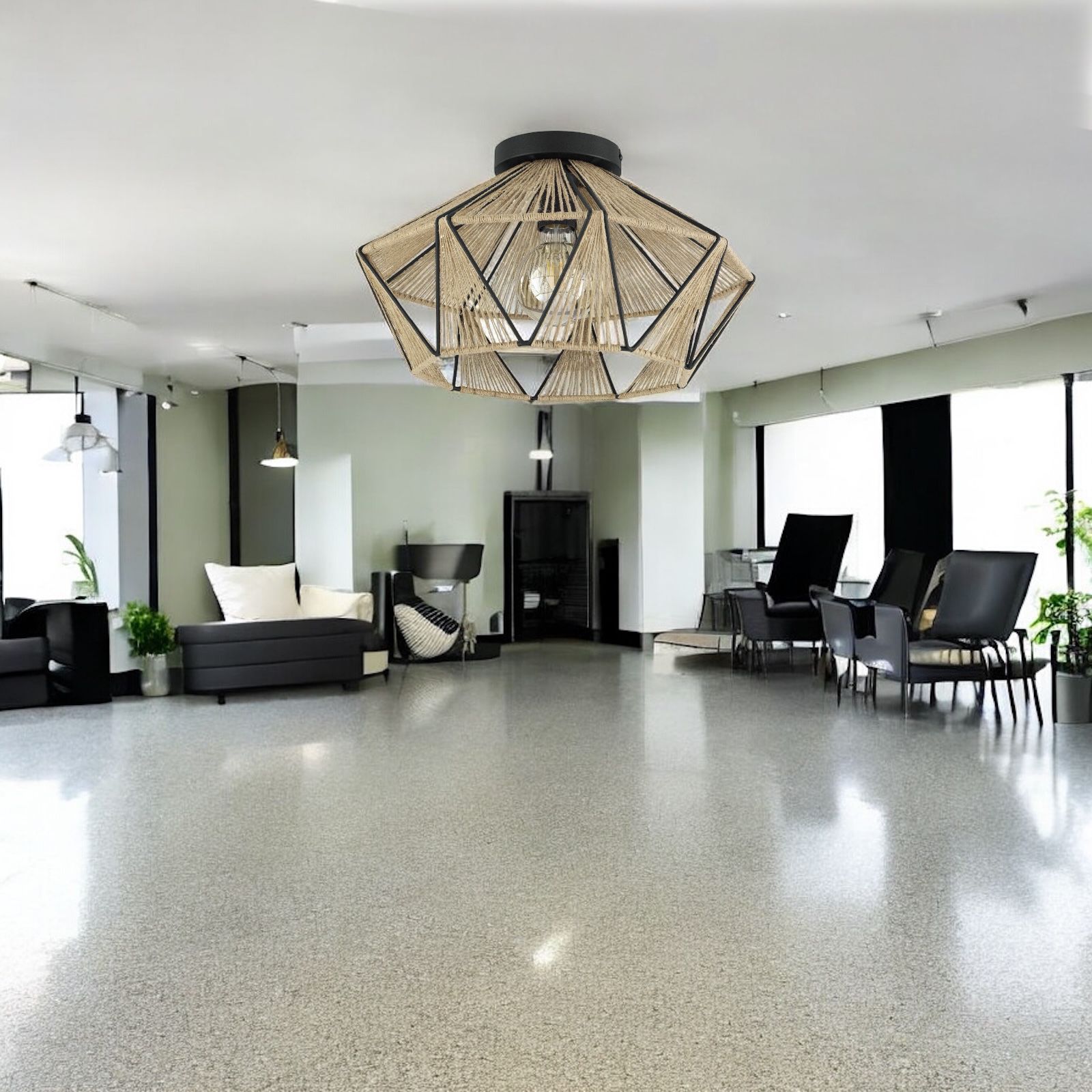 Lustra Vintage ADWICKLE Natural 44.5CM VINTAGE SI RETRO DESIGN / 44.5CM Chandeliers