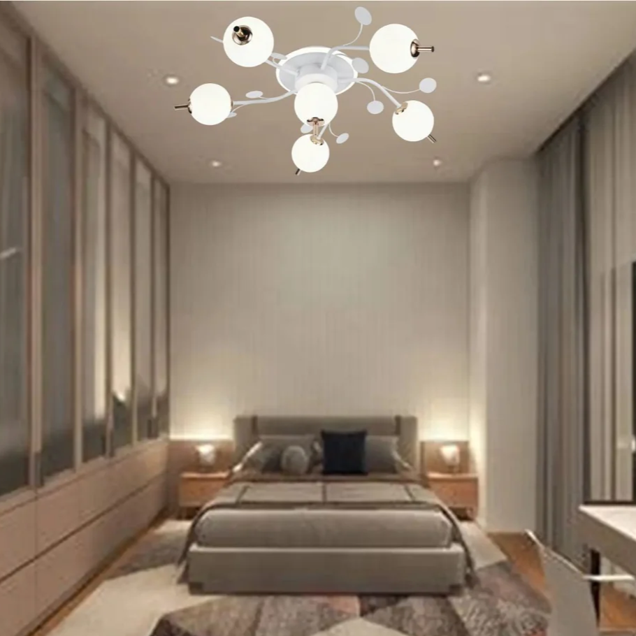 Lustra LED PROP 5+1 WHITE Echivalent 500W