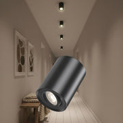 Spot Aplicat Rotund Fascicul Reglabil Negru Dulie GU10 Ø94x125mm