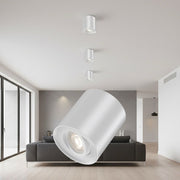 Spot Aplicat Rotund Fascicul Reglabil Alb Dulie GU10 Ø80x100mm