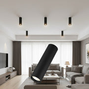 Spot Aplicat Rotund Negru Dulie GU10 Ø55x200mm