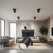 Spot Aplicat Orientabil Rotund Negru Dulie GU10 Ø55x120mm