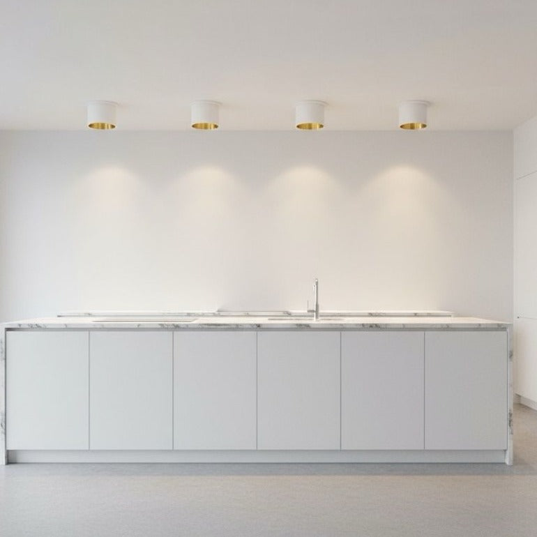 Spot Incastrat Rotund Alb & Auriu Dulie MR16 Ø70x63mm