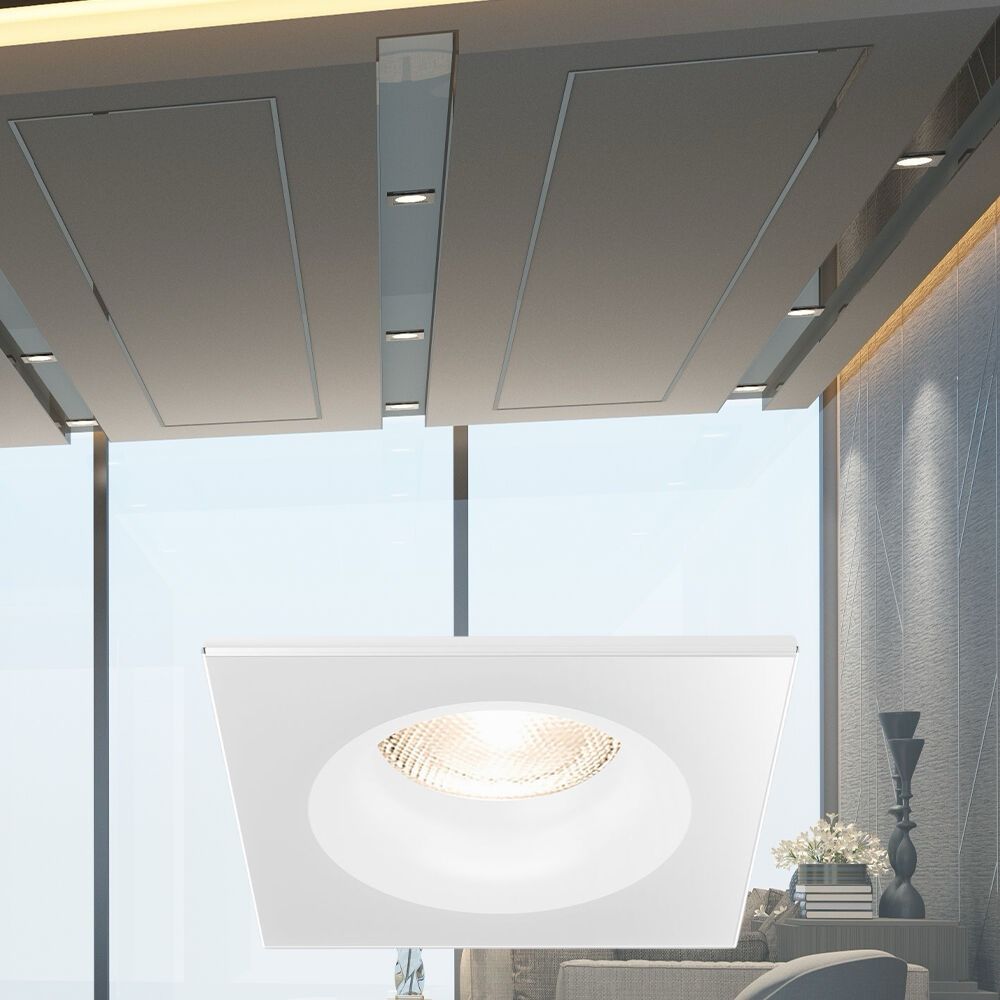 Spot Incastrat Patrat IP54 Alb Dulie MR16 L84xH38mm