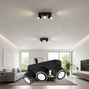 Spot LED Premium Aplicat Orientabil Dreptunghiular 3x450lm Negru 3 Moduri de Iluminare