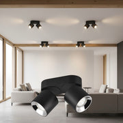 Spot Aplicat Orientabil Dreptunghiular Negru Dulie 2xGU10 L18 x H12CM