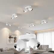 Spot Aplicat Orientabil Dreptunghiular Alb Dulie 2xGU10 L18 x H12CM