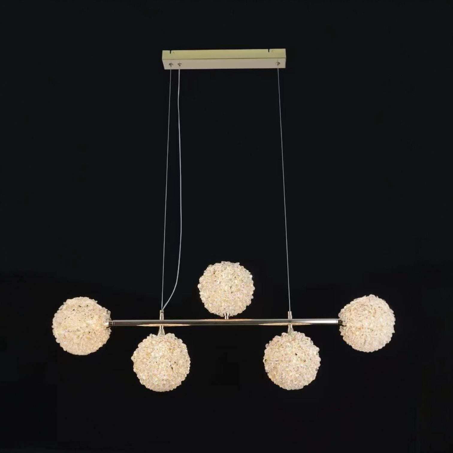 Lustra LED Suspendata Golden Sponge Echivalent 400W Telecomanda