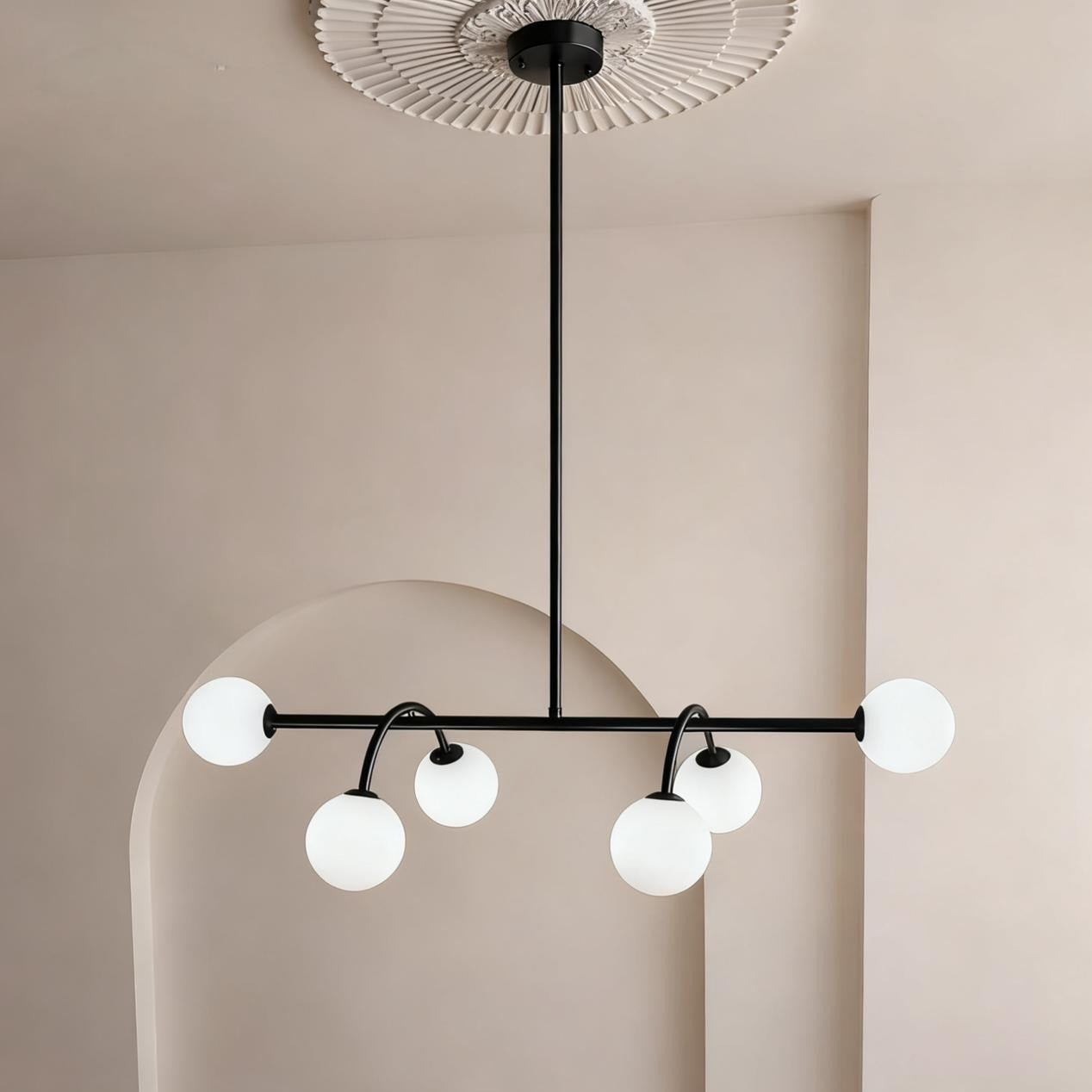 Lustra BESO Black Abajur MAT 6XE27