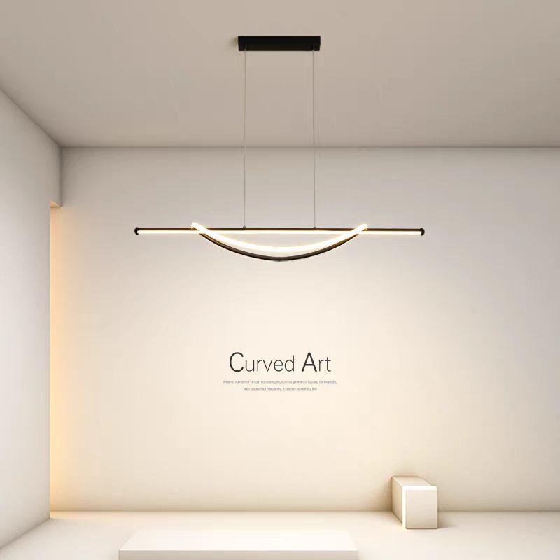 Lustra LED SIMA Suspendata Black Echivalent 500W Telecomanda