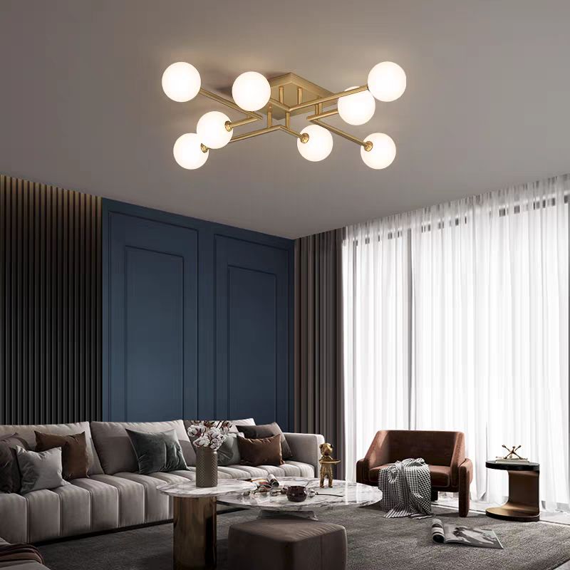 Lustra Maxi STREVA Gold Abajur MAT 8xE27 Chandeliers