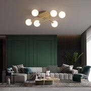 Lustra STREVA Gold Abajur MAT 6xE27