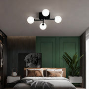 Lustra Mini STREVA Black Abajur MAT 4xE27