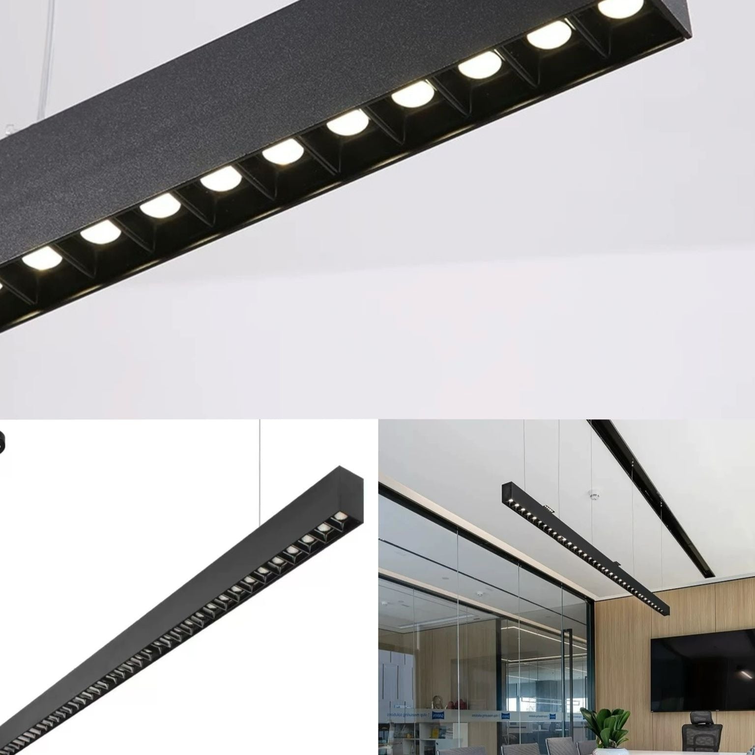 Lustra LED JIRA Suspendata Black Echivalent 250W