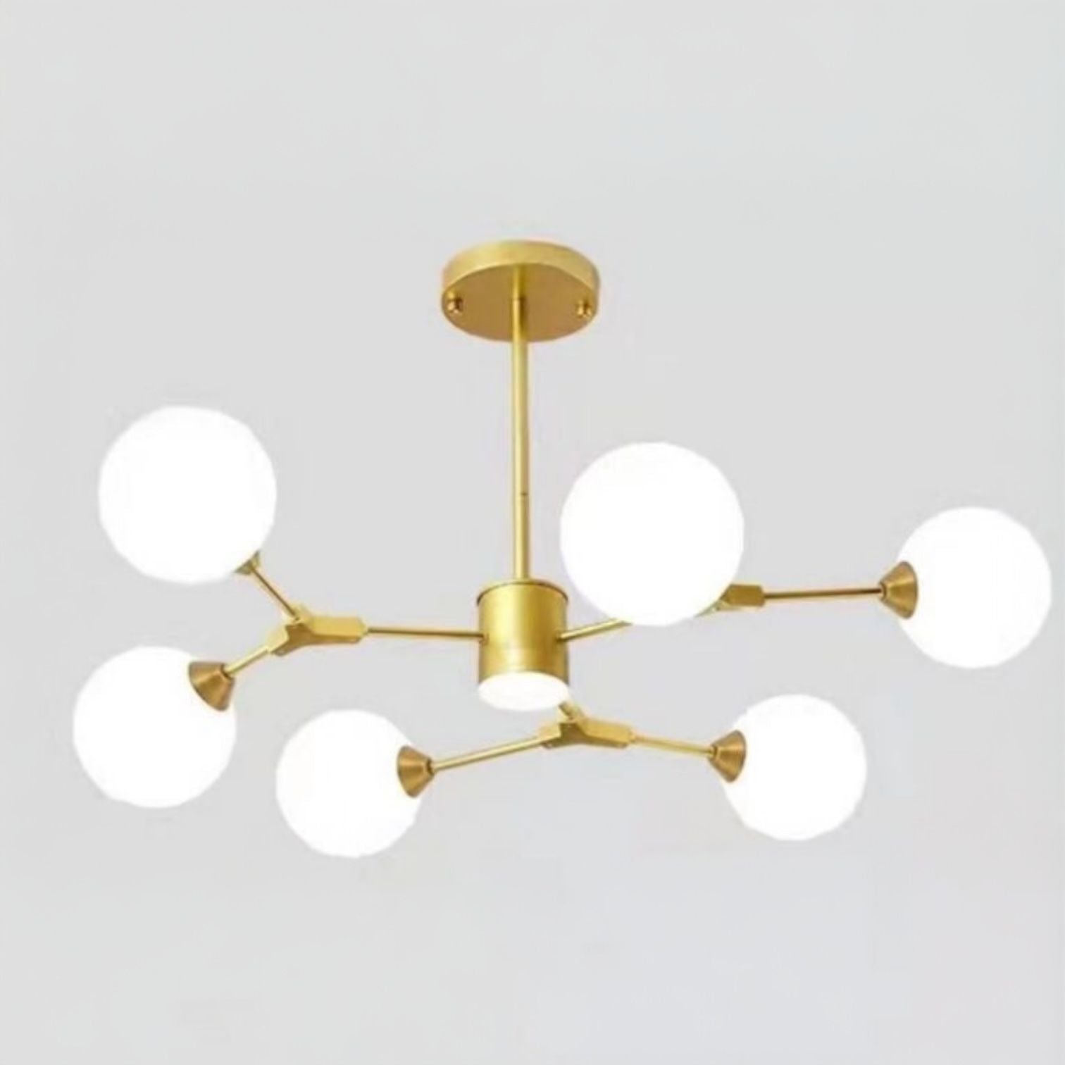 Lustra Auryn Gold Abajur Mat 6xG9