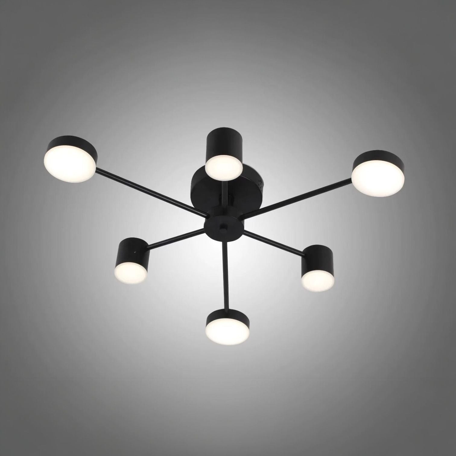 Lustra LED Nordic Style WEB Black Echivalent 300W Telecomanda