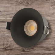 Spot COB LED 18W Rotund Negru / ⌀95mm / Incastrabil / Lumina Calda