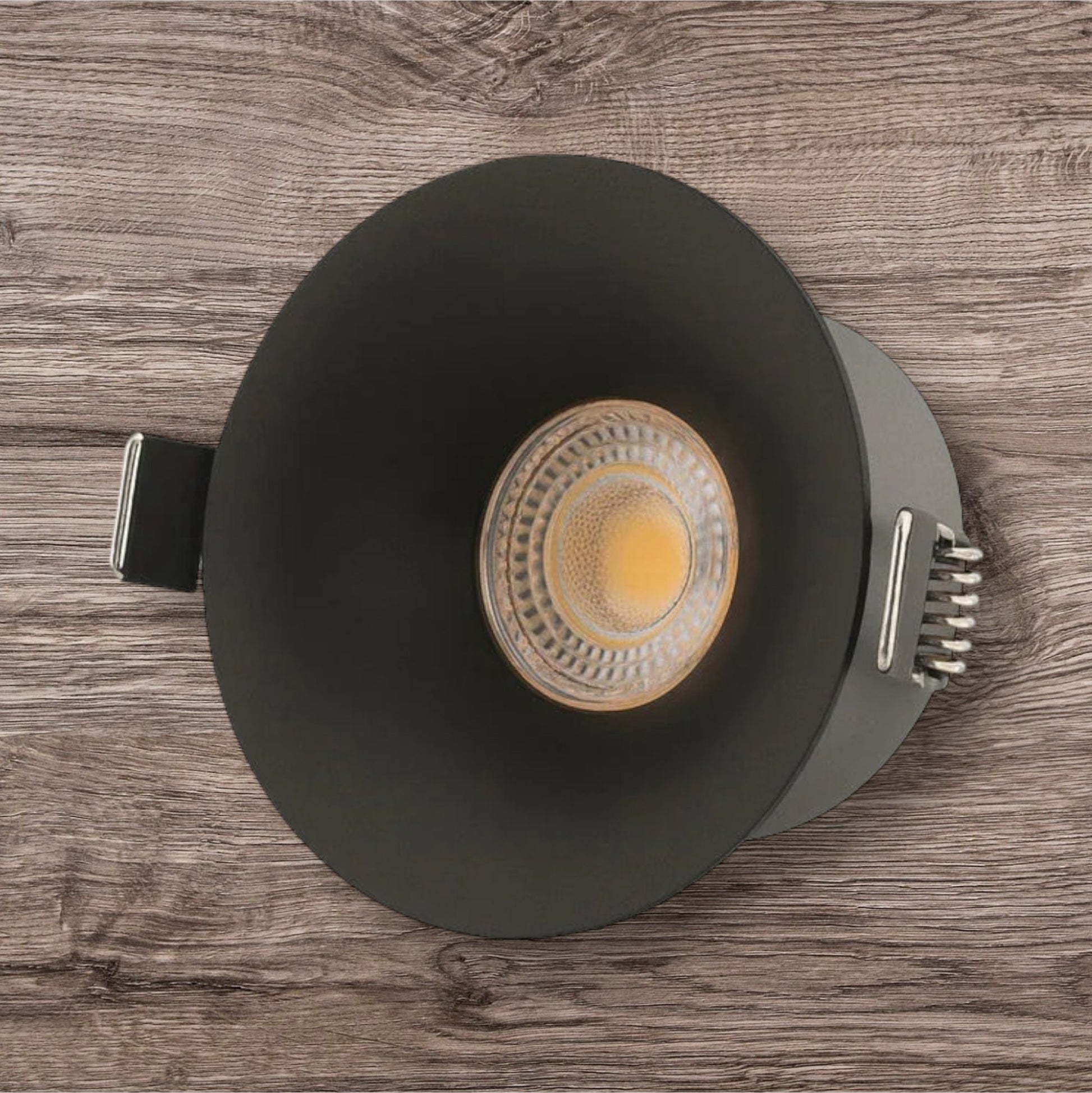 Spot COB LED 18W Rotund Negru / ⌀95mm / Incastrabil / Lumina Calda