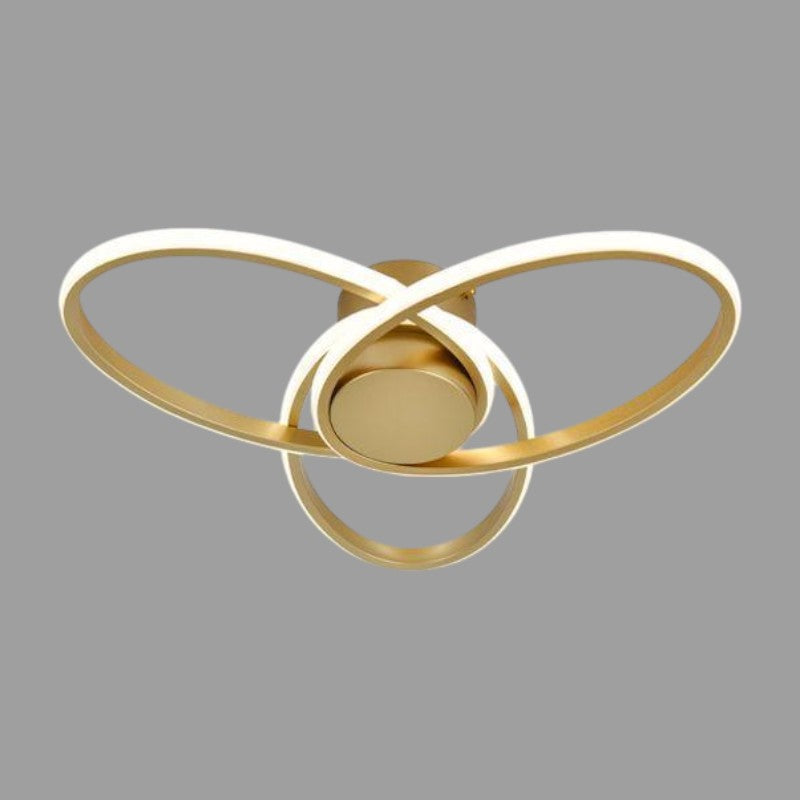 Lustra LED Aplicata OSEN Gold Telecomanda Echivalent 780W