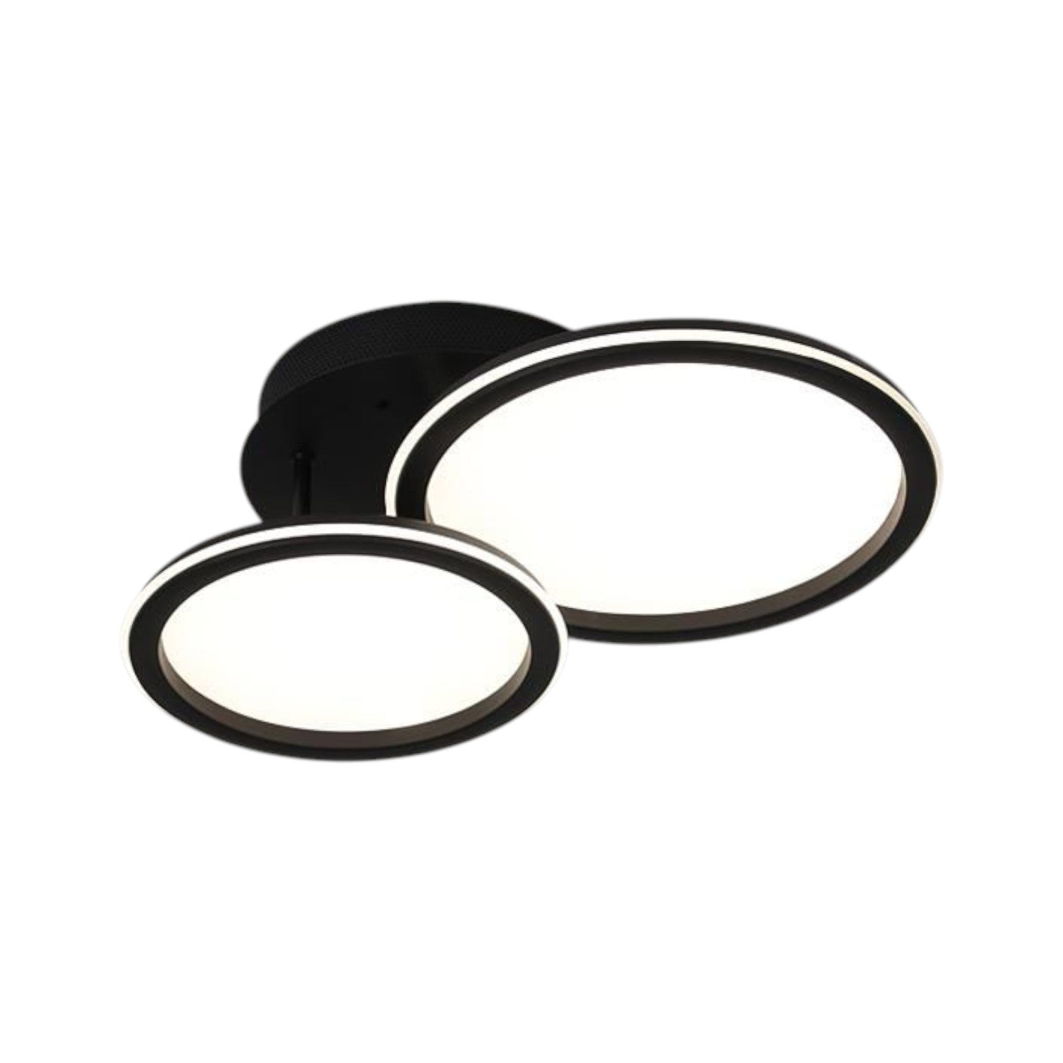 Lustra LED Polin 2 BLACK CIRCLE 300W Telecomanda