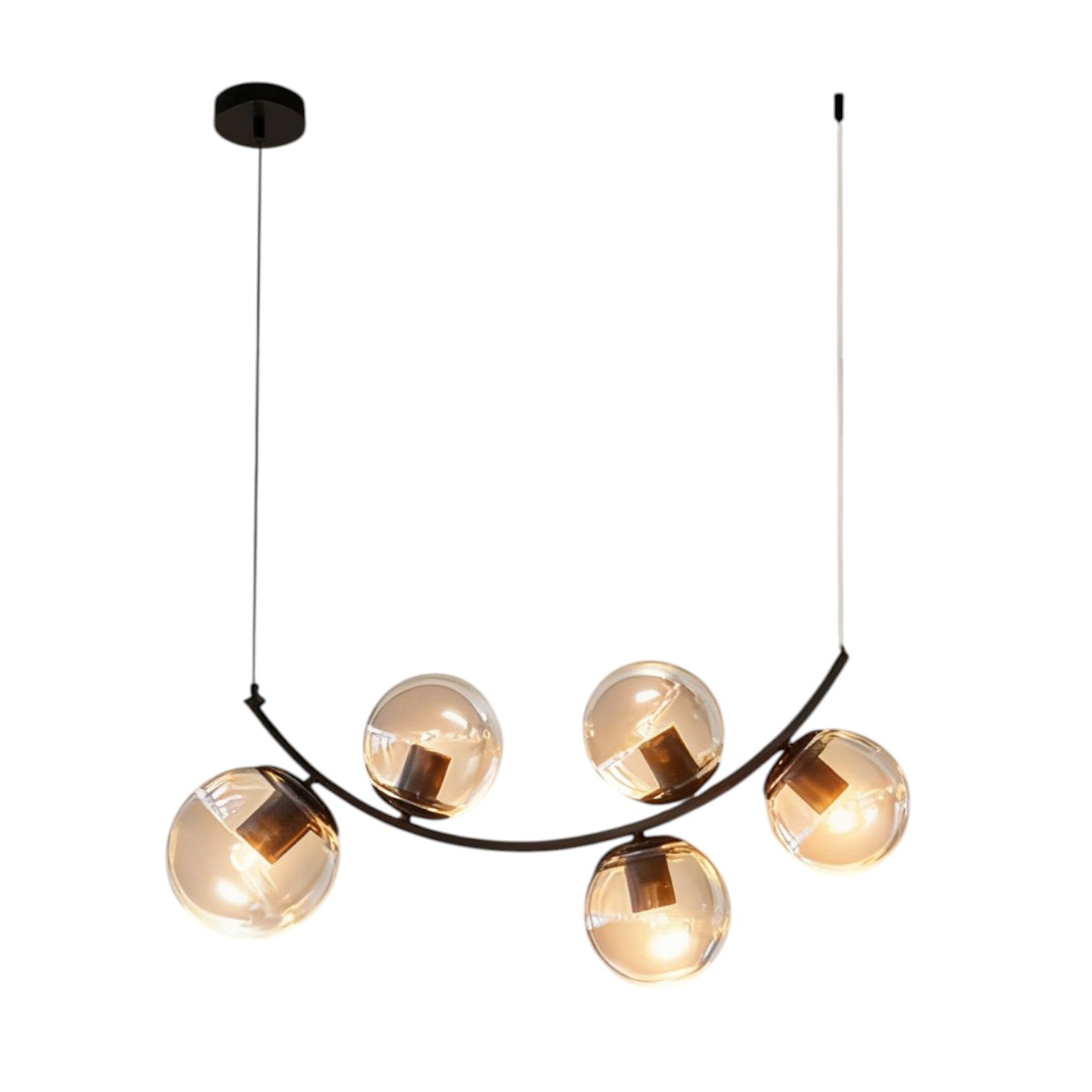 Lustra Abajur Ayra 5xE27 BLACK