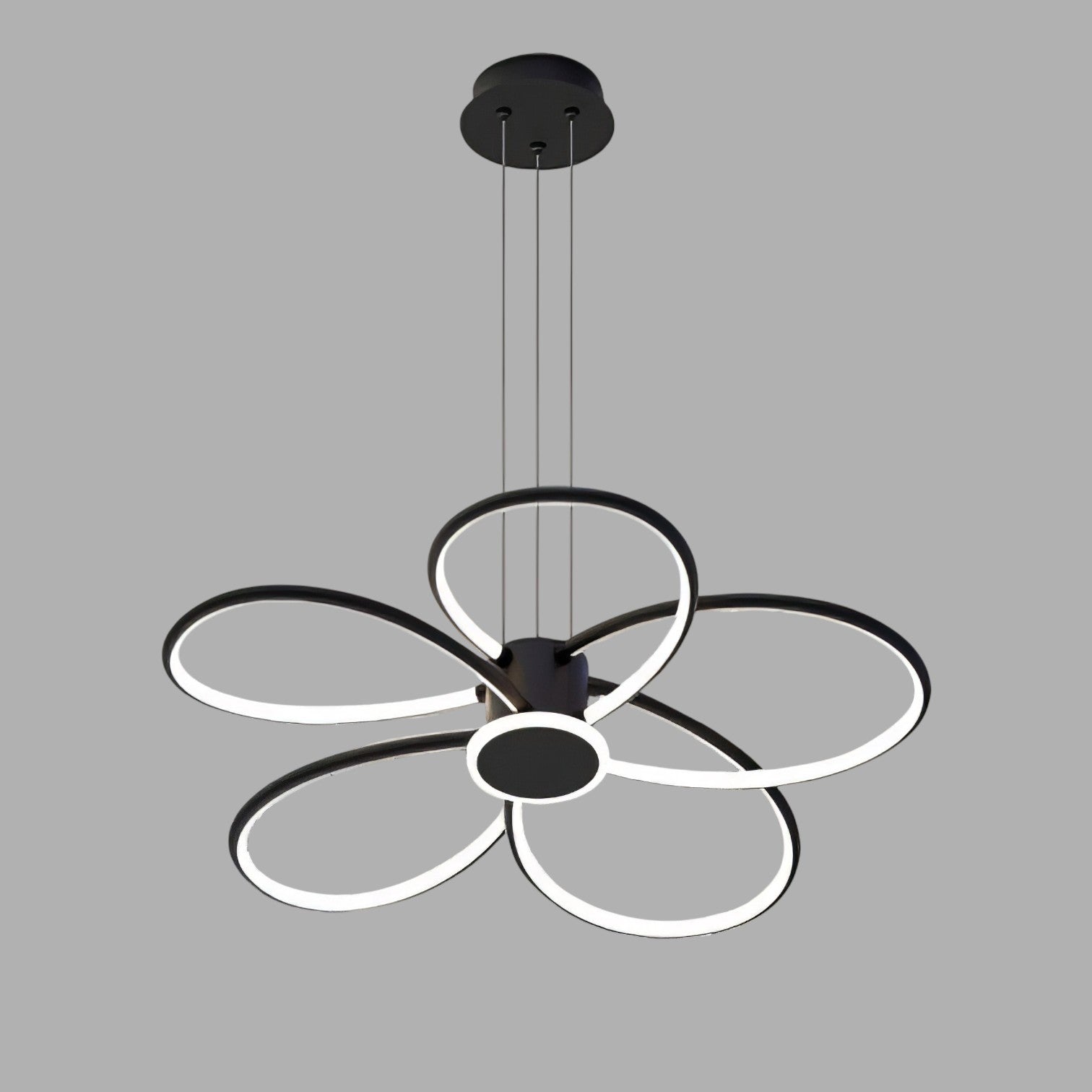 Lustra LED Suspendata ZUVY Black Echivalent 700W