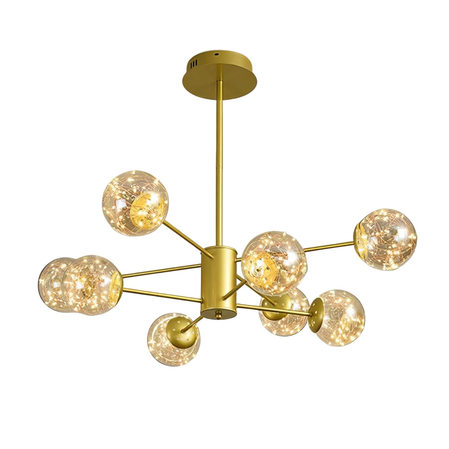 Lustra LED Sparkle Gold 4+4 Echivalent 250W