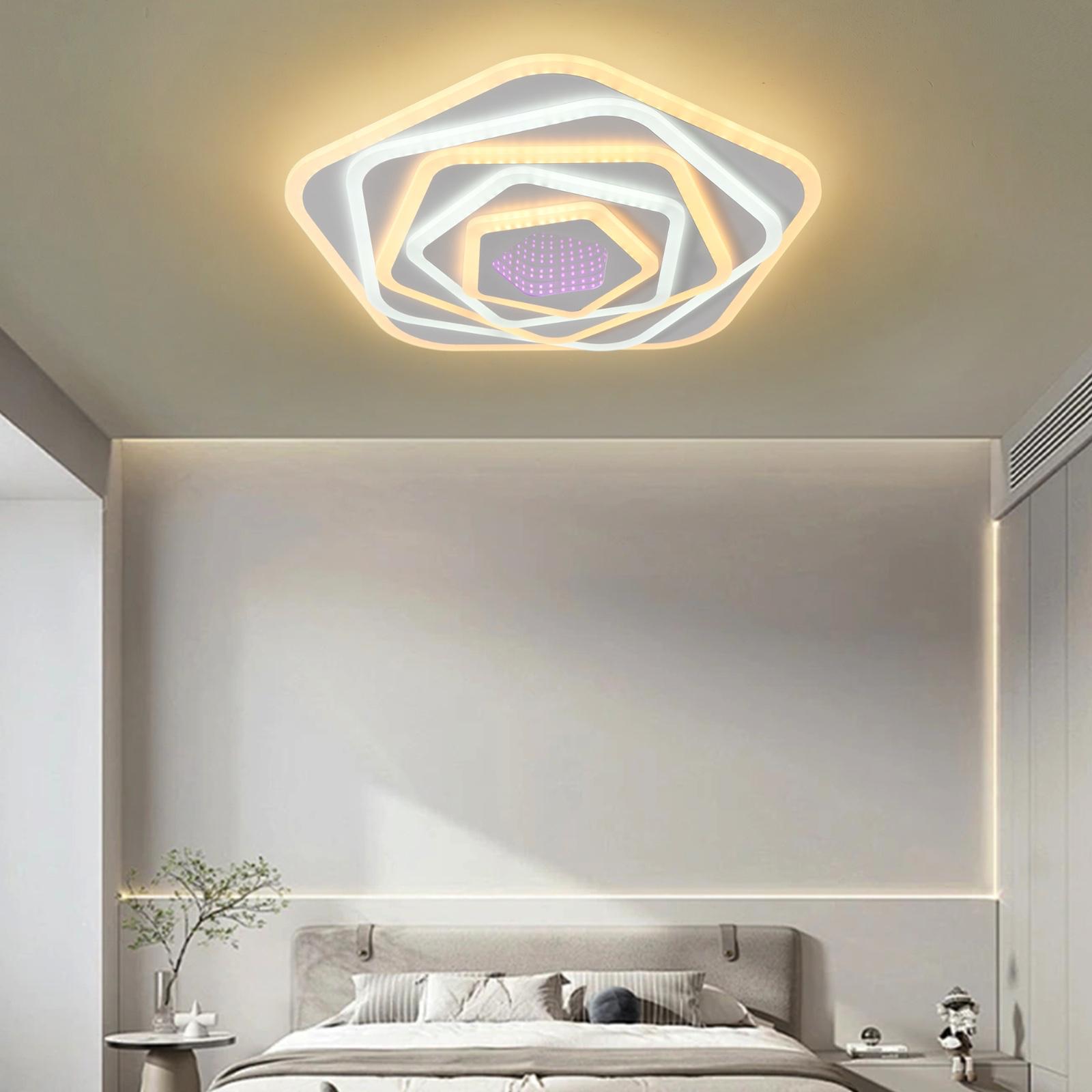 Lustra LED Pentagon RGB Echivalent 800W Telecomanda