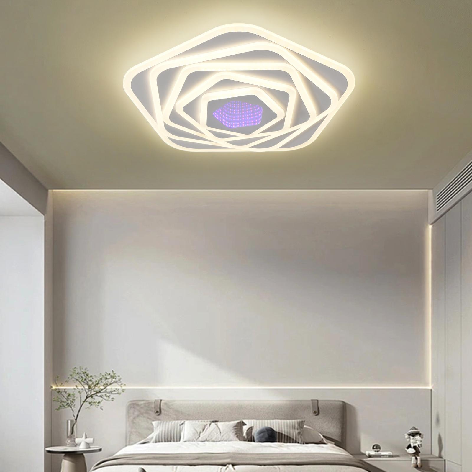 Lustra LED Pentagon RGB Echivalent 800W Telecomanda