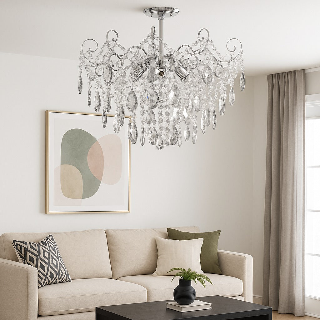 Candelabru MONACO Cristal Silver ⌀50cm